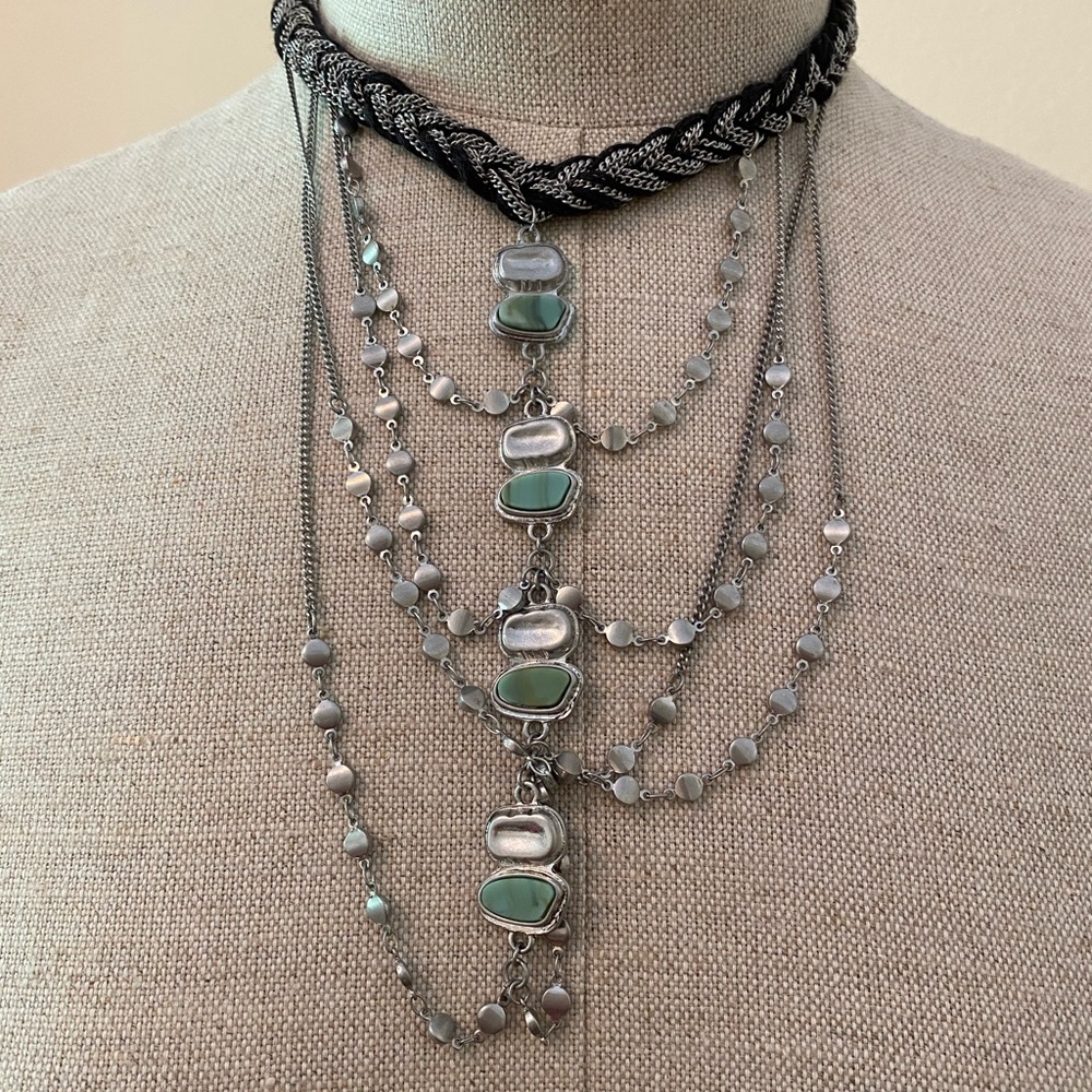 Free People Boho Style Necklace / Choker Combo
